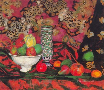 イリヤ・イワノビッチ・マシュコフ Painting - 果物のある静物画 1908年 イリヤ・マシュコフ